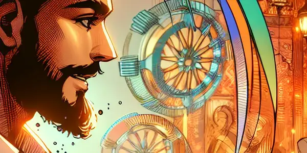 A vibrant comic scene featuring an animated character in a cozy reading nook, evoking excitement and allure.